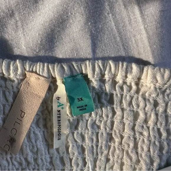 Pilcro by Anthropologie White Cotton Linen Corset Tank Top NWT Size 3X Plus - Picture 9 of 14